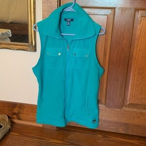 Chaps Sport Aqua/Turquoise Fleece Sports Vest size L